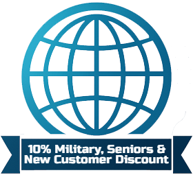 10% Military, Seniors and New Customer Discount Badge